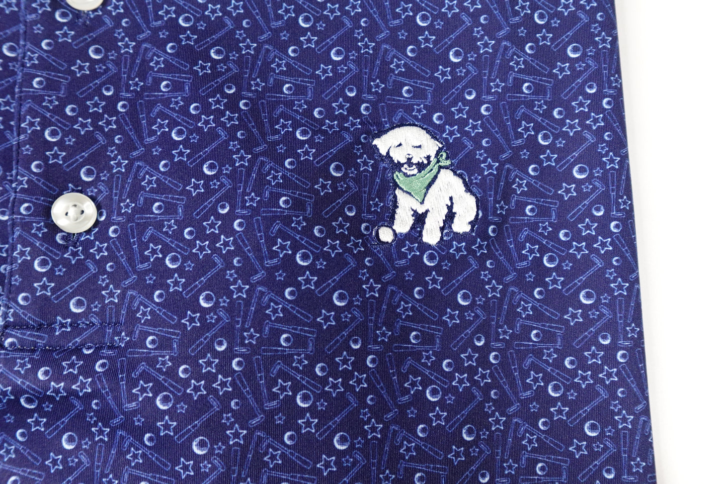 Putters the Dog Navy Polo