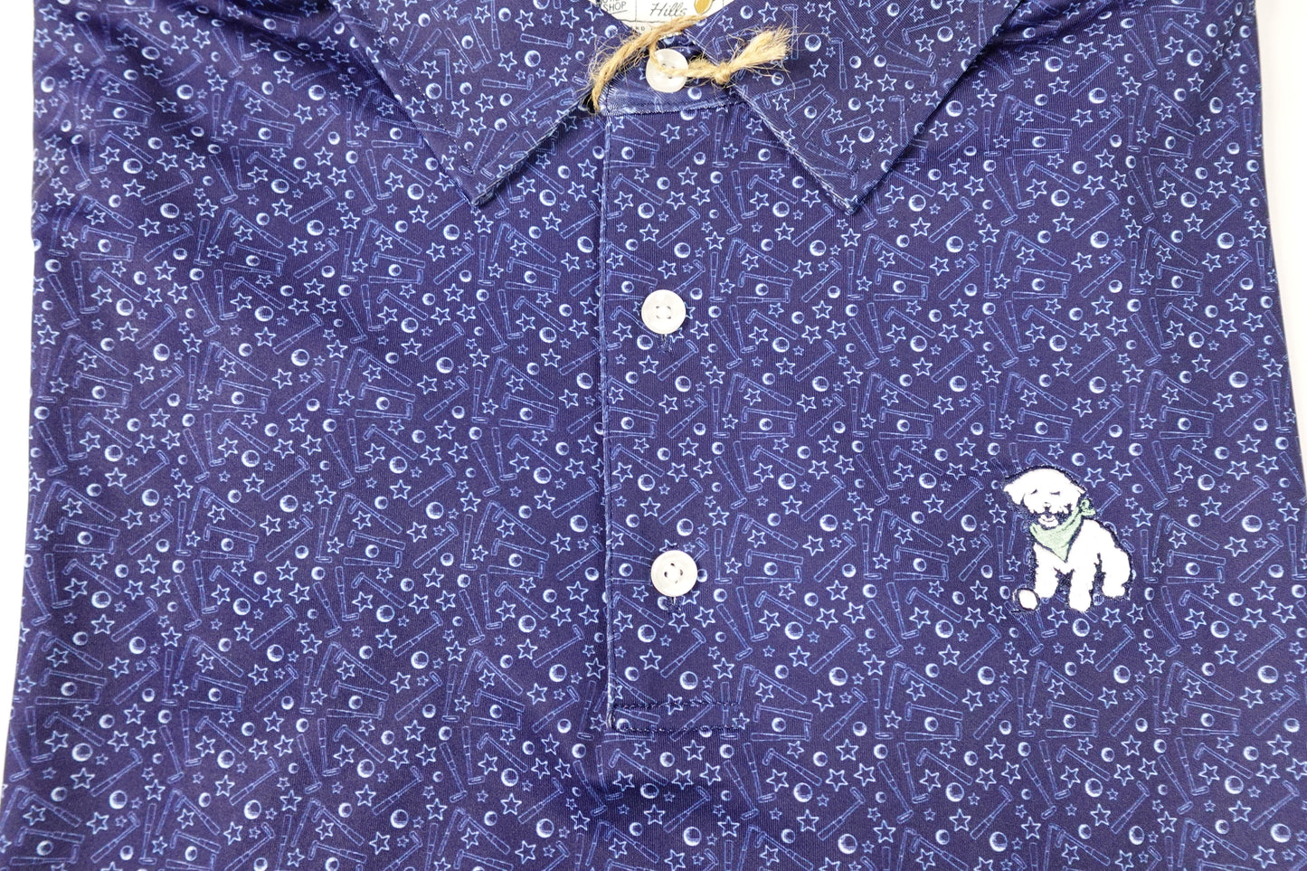 Putters the Dog Navy Polo