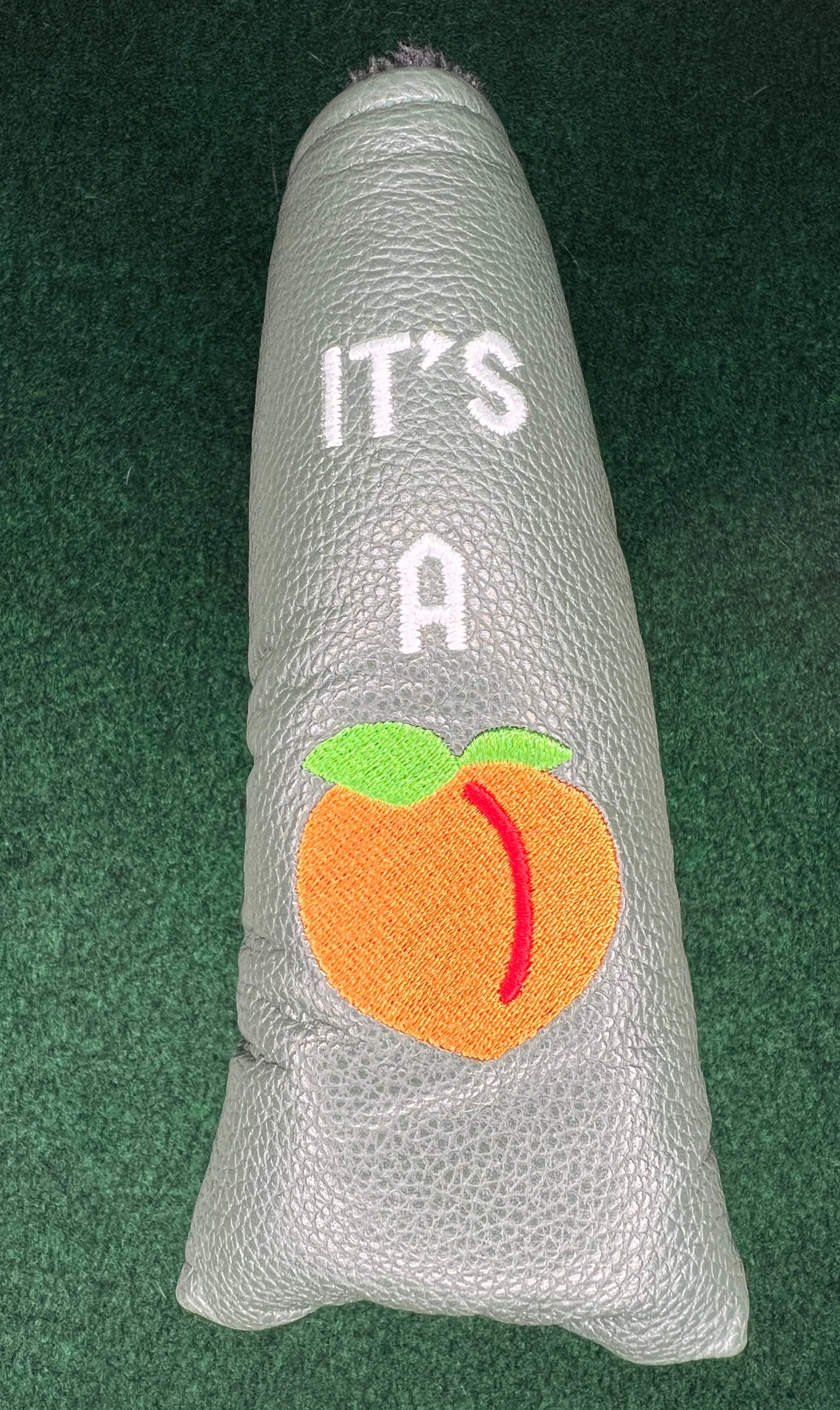 It's A Peach Green Putter Cover