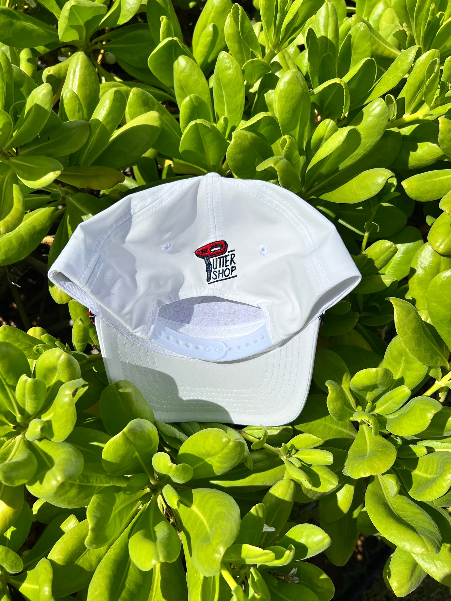 White PUTT 5-Panel Performance Rope Hat