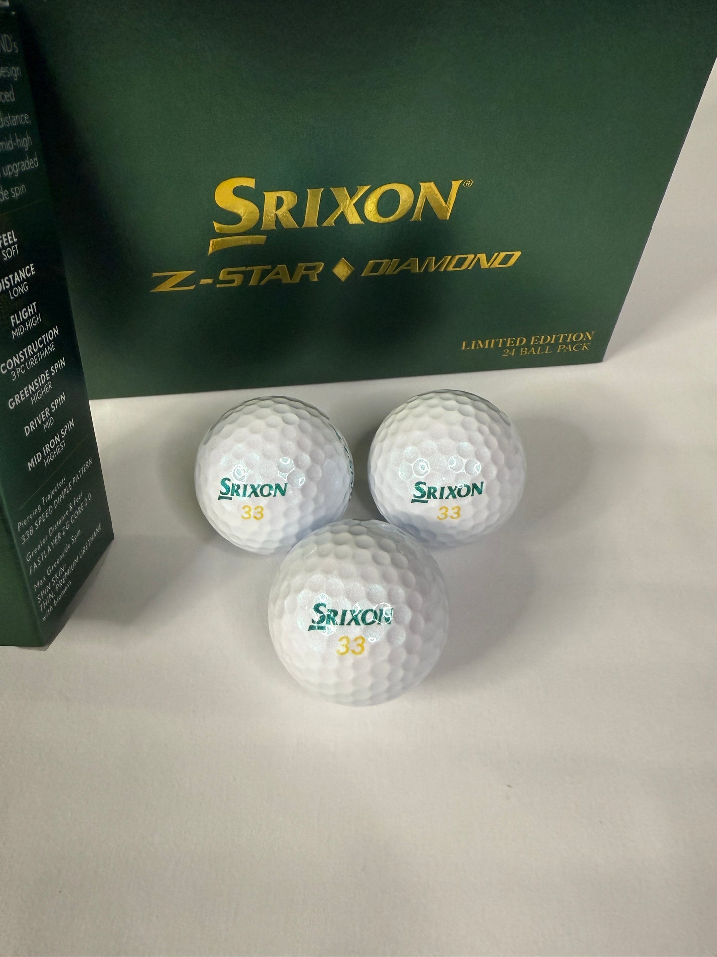 Srixon Z-Star Diamond Limited Edition Masters Golf Balls (Sleeve of 3 Balls)