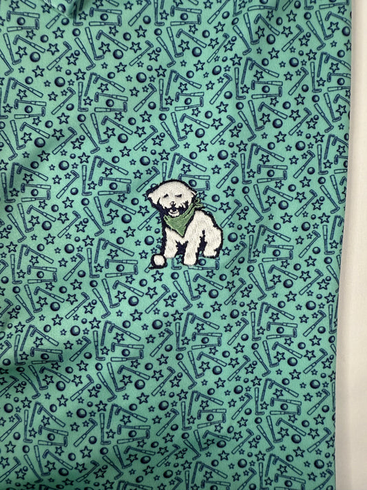 Putters the Dog Mint Green Polo