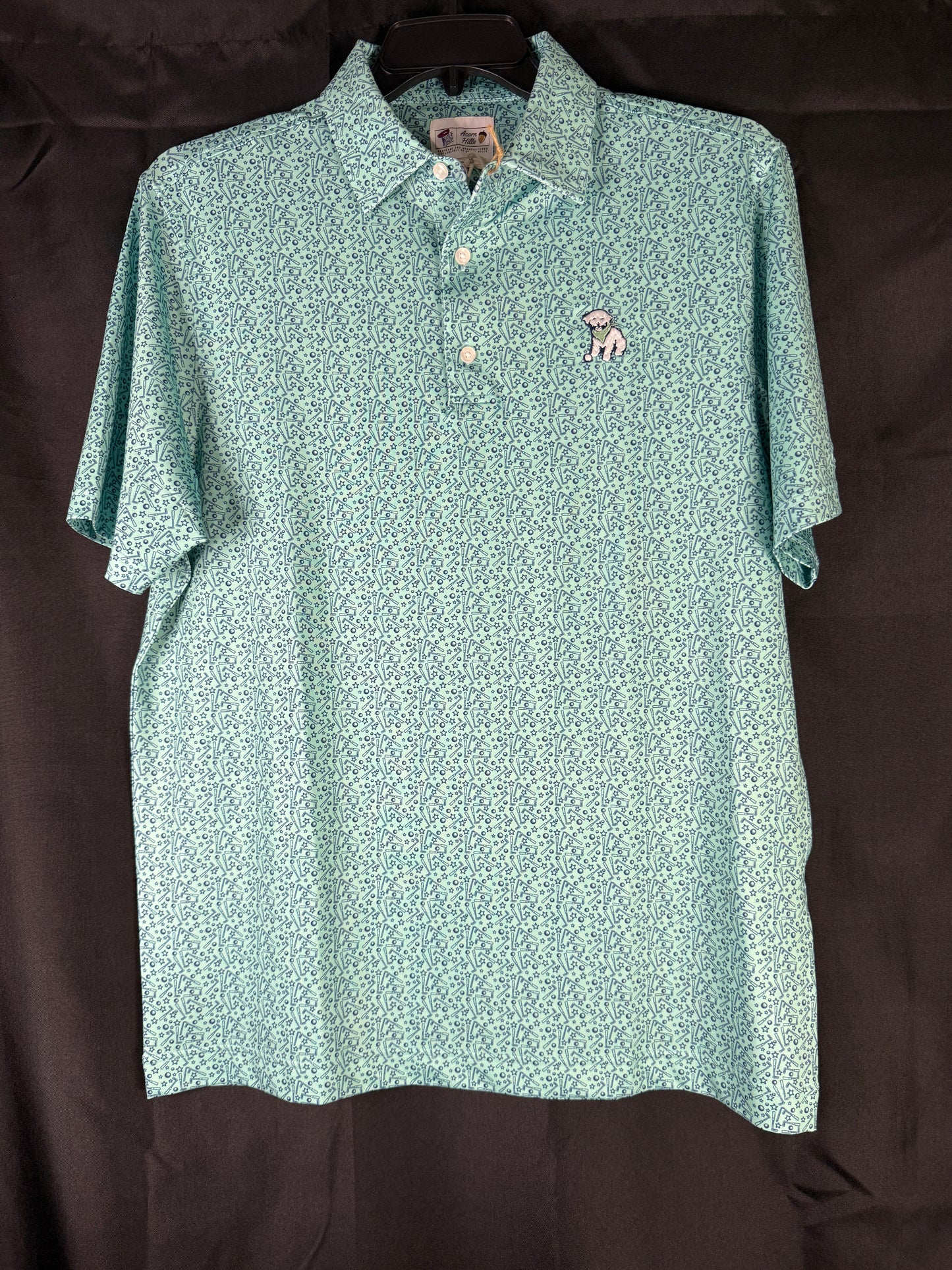Putters the Dog Mint Green Polo