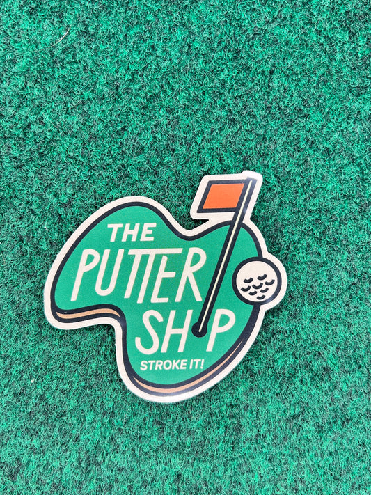 The Putter Shop Alt Green Stroke It! Sticker