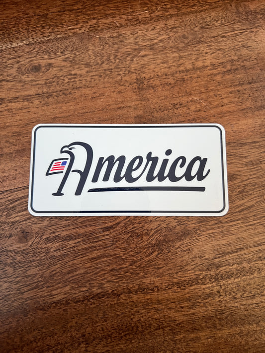 America Bald Eagle Golf 3.5 Inch Sticker