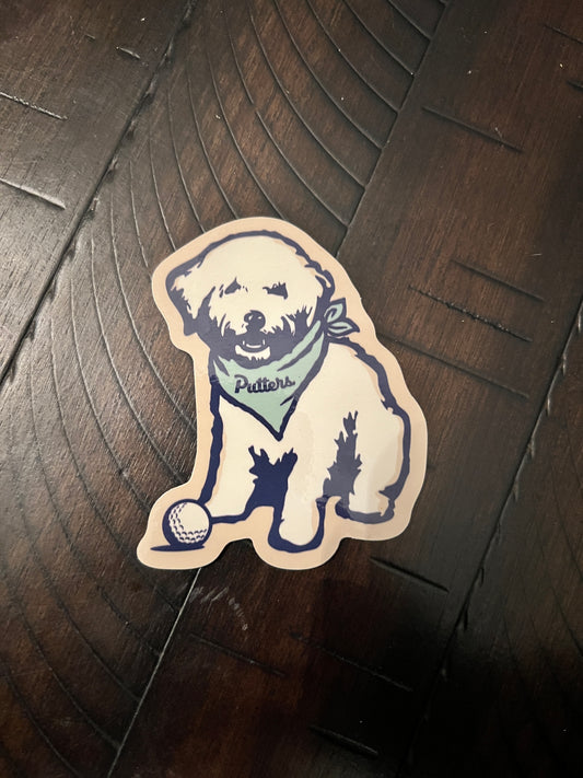 Putters the Dog 3" Glossy Large Sticker