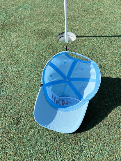 Y'ALL Carolina Blue 5-Panel Nylon Rope Golf Snapback Hat