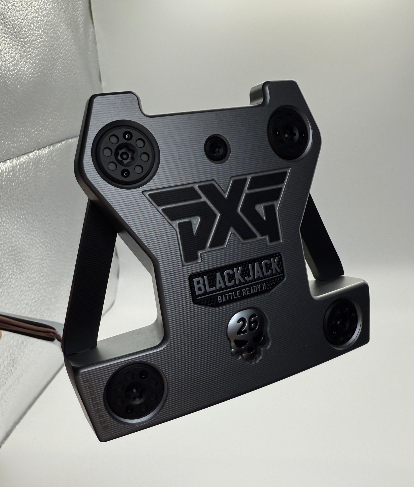 RIGHTY - NEW PXG Battle Ready II Blackjack Putter with Double Bend steel shaft, 34", and Straight I PXG Grip
