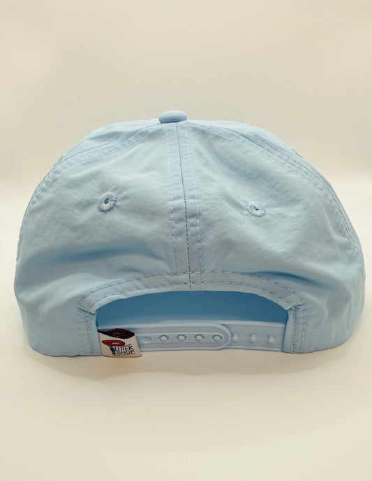 Y'ALL Carolina Blue 5-Panel Nylon Rope Golf Snapback Hat