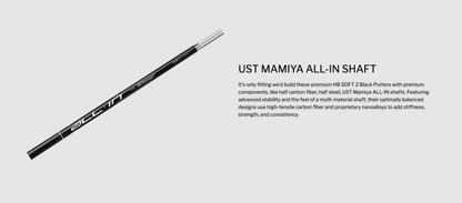 NEW - Cleveland HB SOFT 2 BLACK Putter – Model 10.5P 35" Right Hand