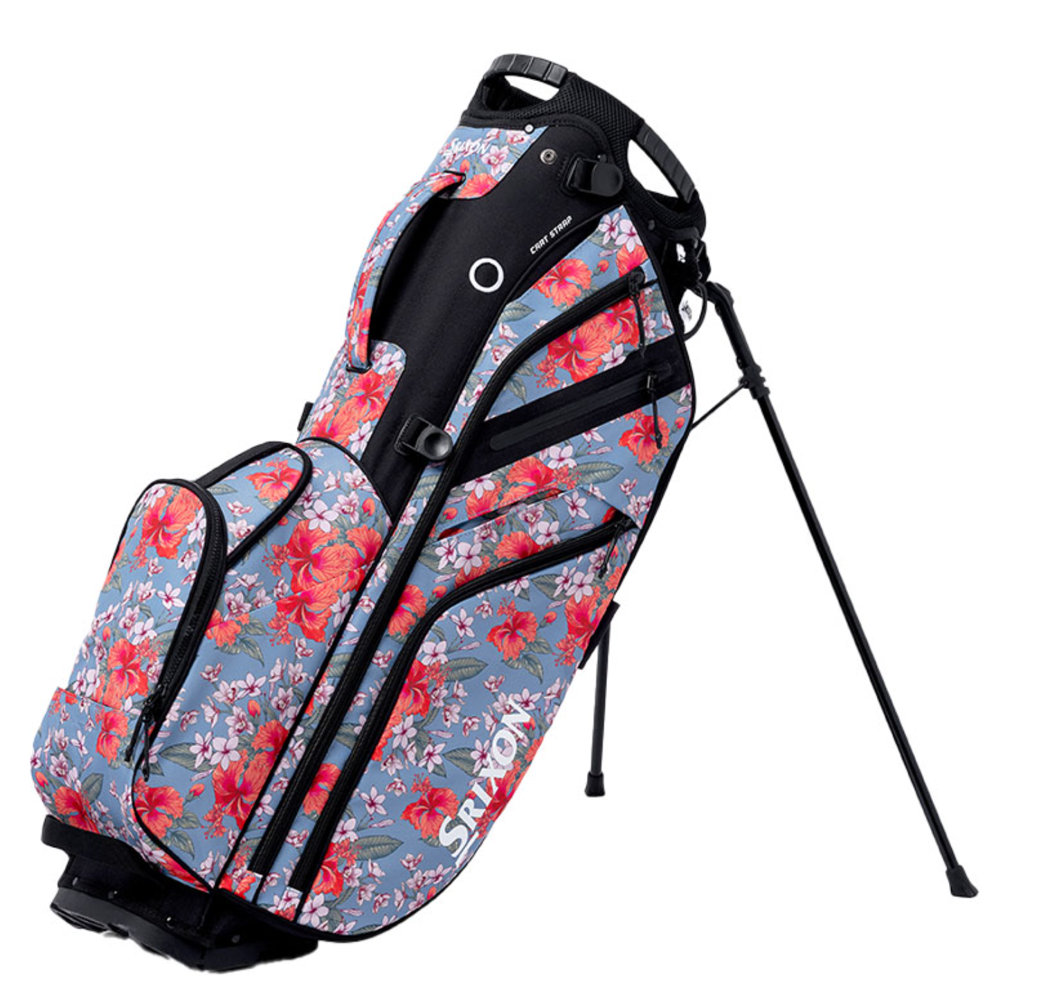Srixon スタンドゴルフバッグ ネイビー/ピンク Srixon Hawaii Floral Collection S3 Stand Bag - Blue and Pink – The